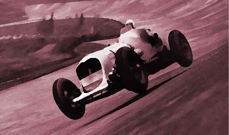 Cobb racing at Brooklands in the 1930s